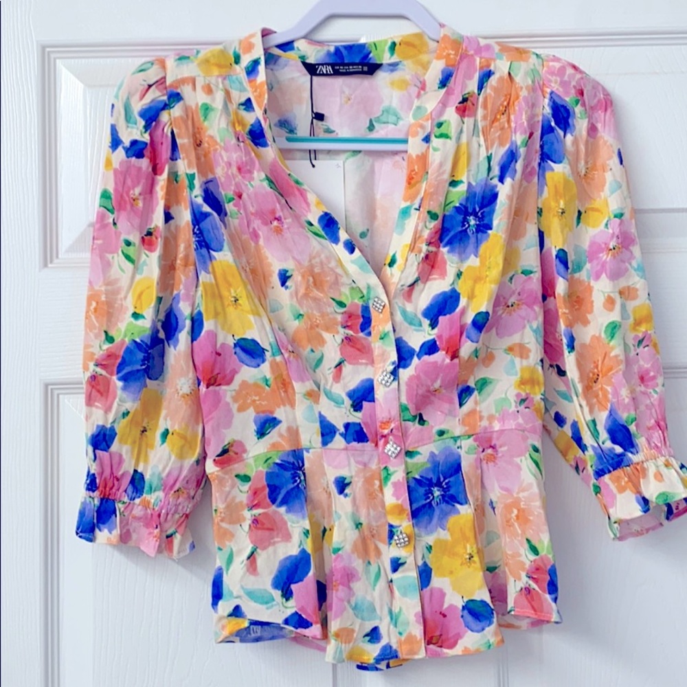 Zara floral top